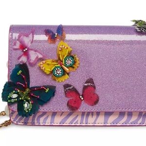Betsey Johnson Purple Butterfly Embellished Women's Bag